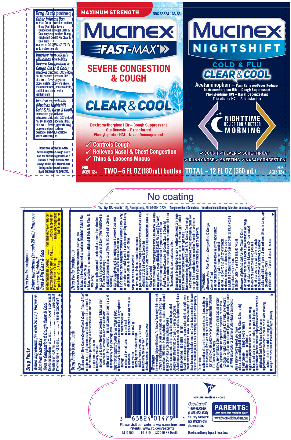 Mucinex Fast Max Severe Congestion Cough Clear Cool And Maximum