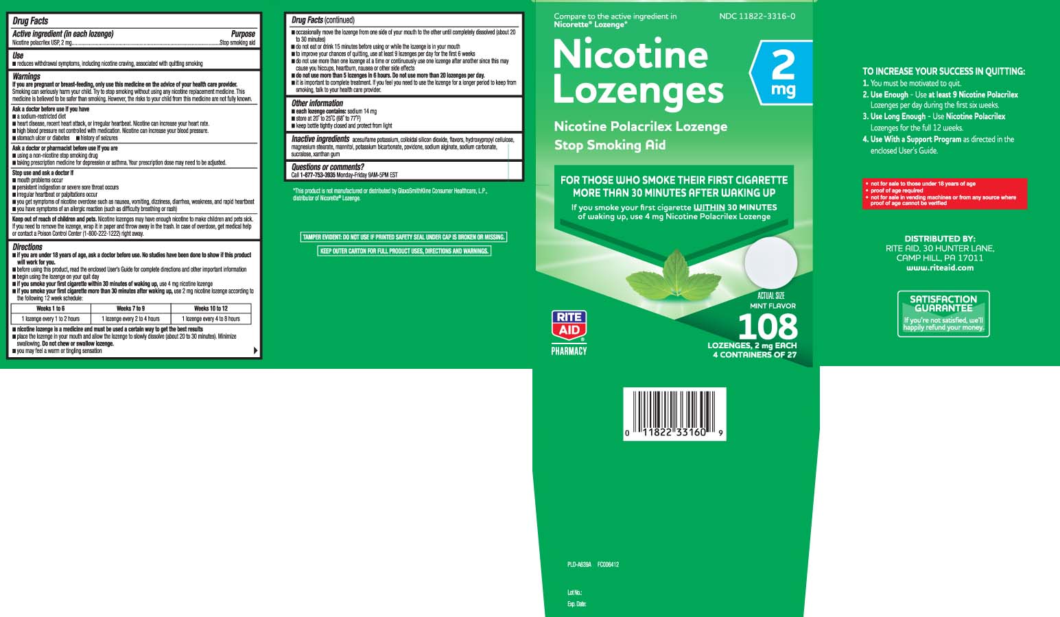 Nicotine polacrilex USP, 2 mg