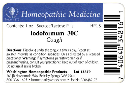 Iodoformum label example