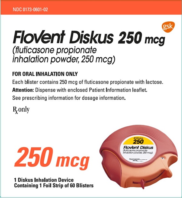 Flovent Diskus 250 mcg 60 dose carton