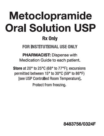 10 mg per 10 mL Metoclopramide Oral Solution Label