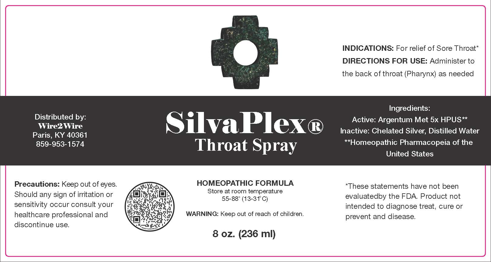 SilvaPlex Throat Spray 8 oz.