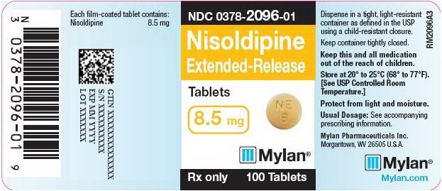 Nisoldipine Extended-Release Tablets 8.5 mg Bottle Label