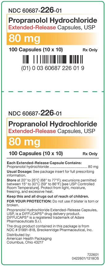80 mg Propranolol HCl ER Capsules Carton
