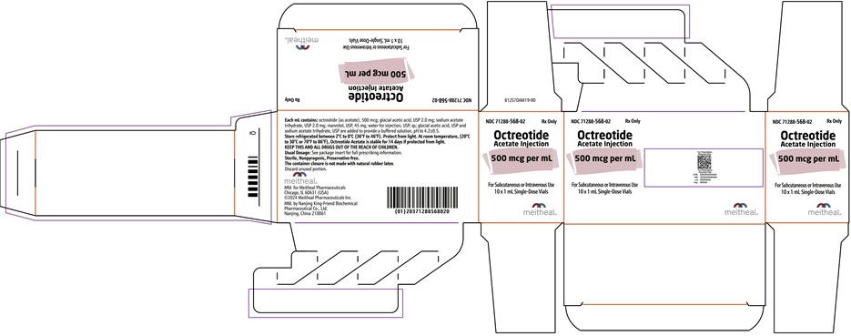 PACKAGE LABEL PRINCIPAL DISPLAY PANEL - Octreotide Acetate Injection 500 mcg Carton