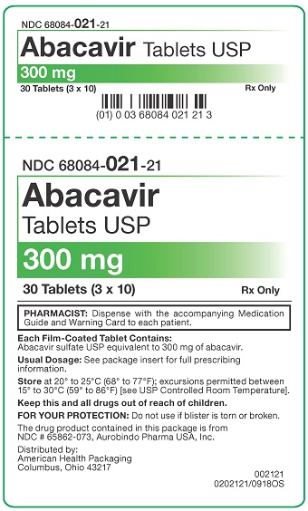 300 mg Abacavir Tablets Carton