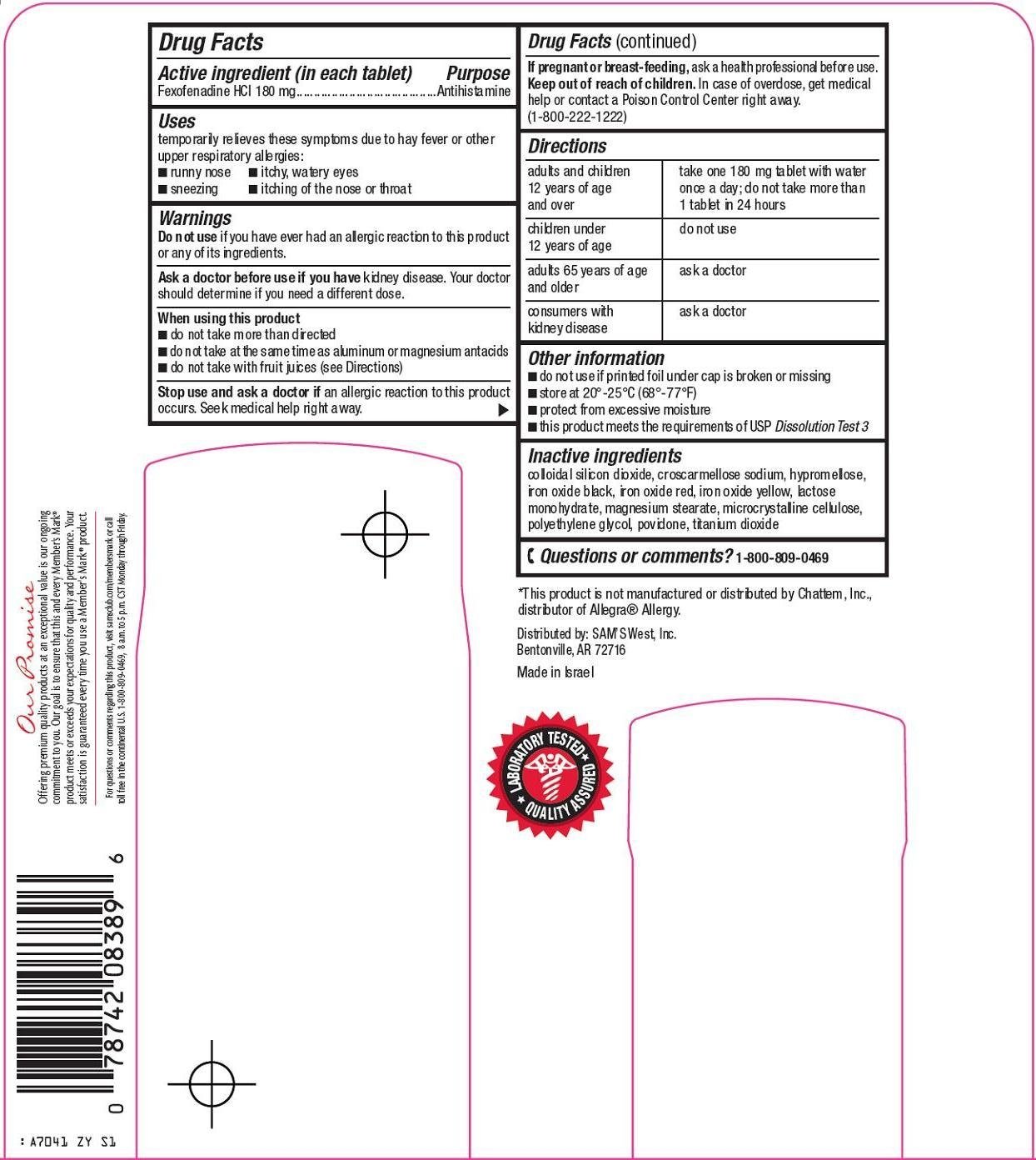 Fexofenadine Hydrochloride Tablets, 180mg Package Image 2