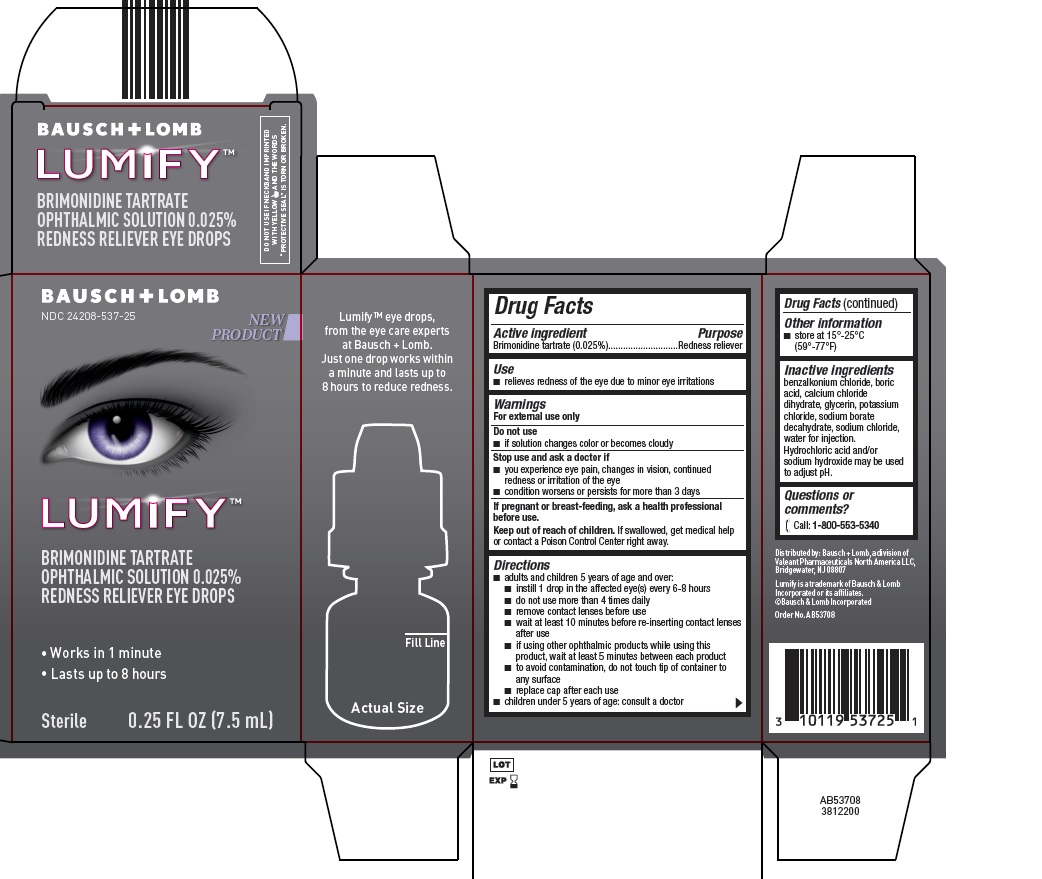 LUMIFY REDNESS RELIEVER EYE DROPS brimonidine tartrate solution/ drops