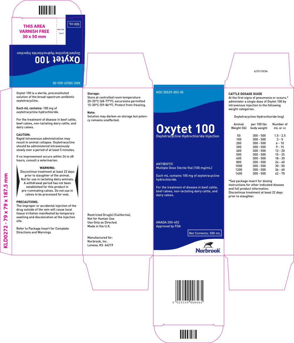 Principal Display Panel - Oxytet 100 500 mL Carton Label
