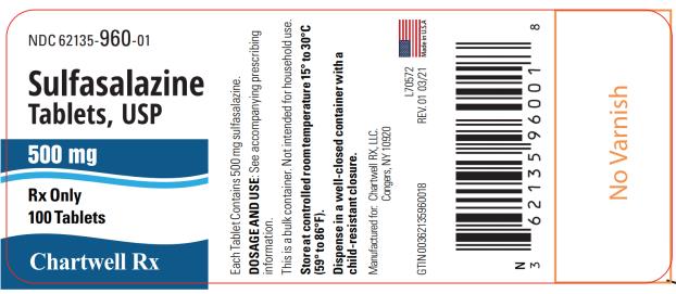 PRINCIPAL DISPLAY PANEL
NDC 62135- 960-01
Sulfasalazine Tablets, USP
500 mg
Rx Only
100 Tablets
