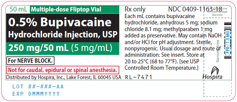 PRINCIPAL DISPLAY PANEL - 250 mg/50 mL Vial Label - 1163