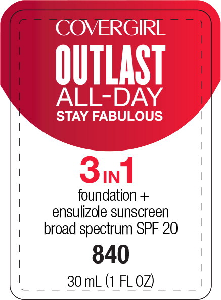 Principal Display Panel - Covergirl Outlast All-Day 3 in 1 840 Label
