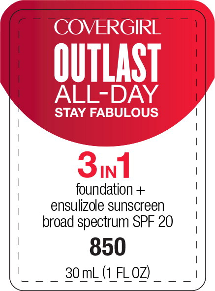 Principal Display Panel - Covergirl Outlast All-Day 3 in 1 850 Label
