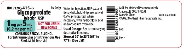 Principal Display Panel – Glycopyrrolate Injection, USP 5 mL Container Label