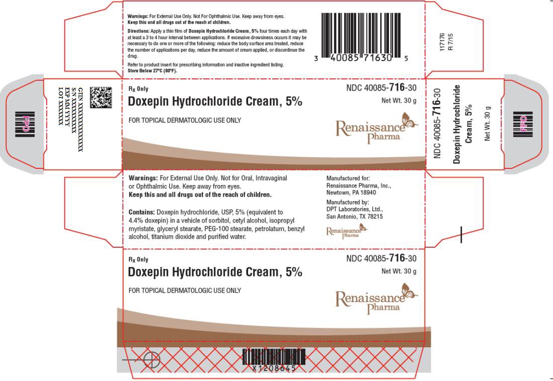 Doxepin Hydrochloride Cream 5% Carton Label