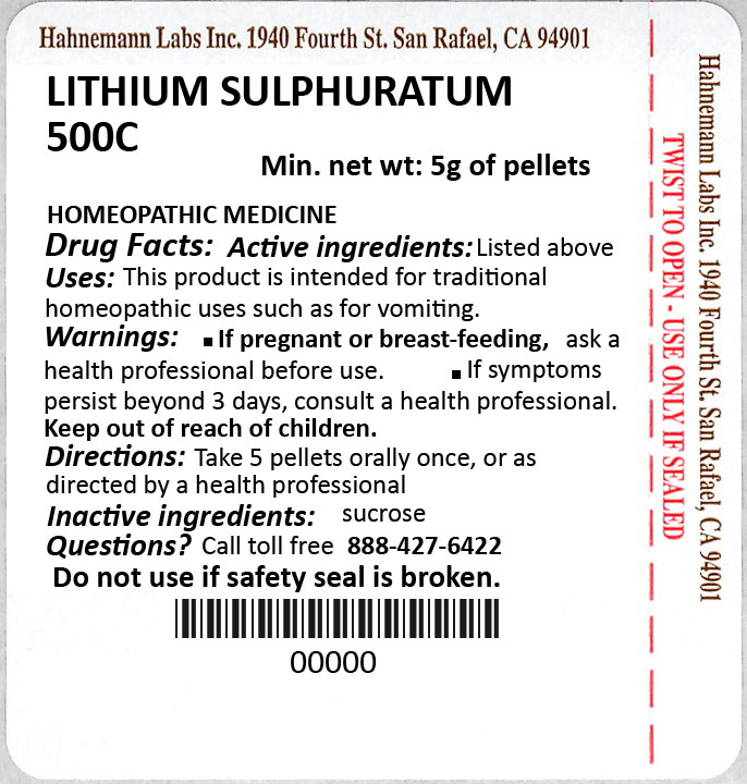 Lithium Sulphuratum 500C 5g