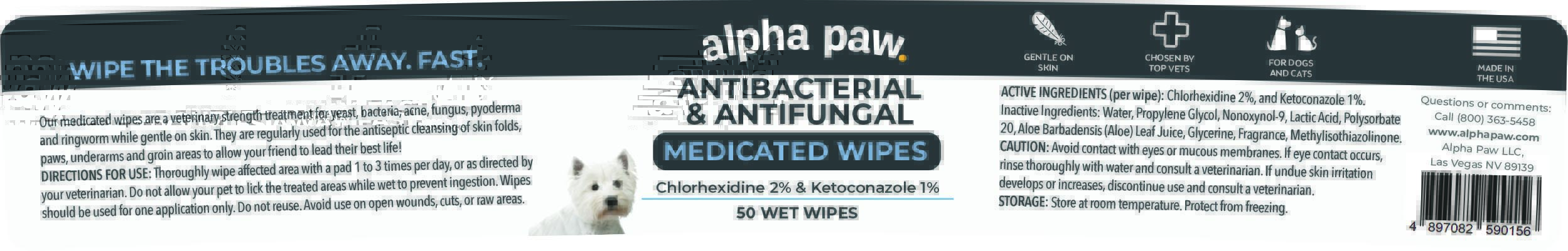 Package 50 Wipes