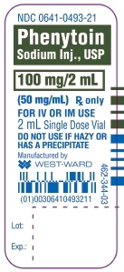 Phenytoin Sodium Injection, USP 100 mg/2 mL (50 mg/mL) 2 mL Single Dose Vial
