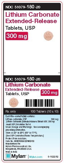 Lithium Carbonate Extended-Release 300 mg Tablets Unit Carton Label