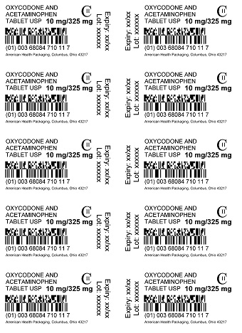 10 mg/325 mg Oxycodone/APAP Tablet Blister