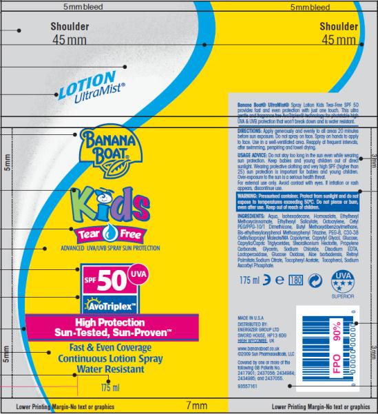 PRINCIPAL DISPLAY PANEL
Banana Boat UltraMist Kids Tear Free Lotion Spray SPF 50