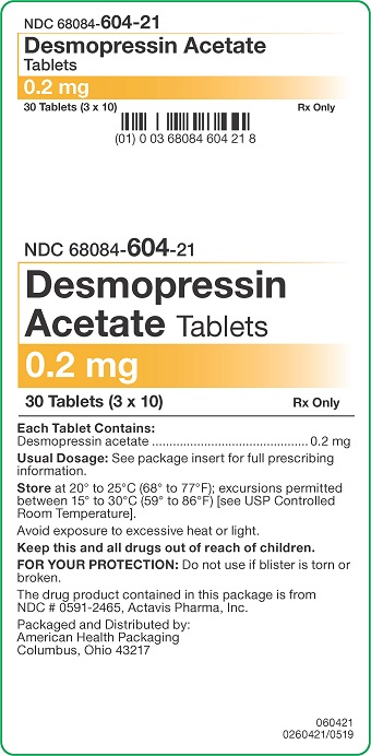 0.2 mg Desmopressin Acetate Tablets Carton