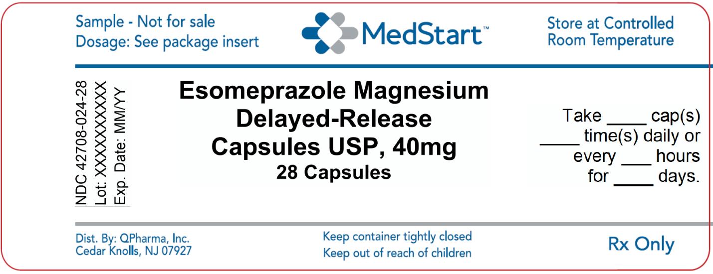 42708-024-28 Esomeprazole Magnesium Delayed-Released Capsules USP 40mg x 28 V2