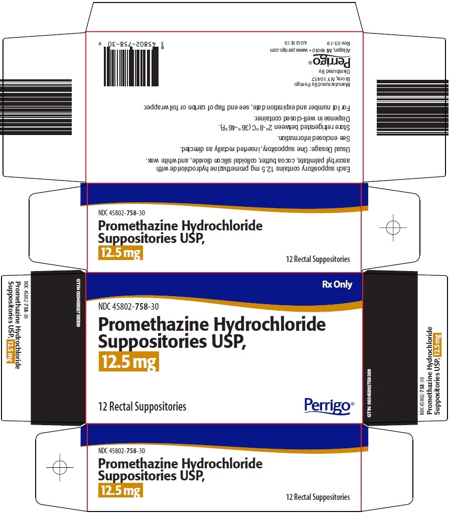 Promethazine Hydrochloride Suppositories USP, 12.5mg Carton