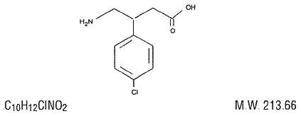 Baclofen Structural formula