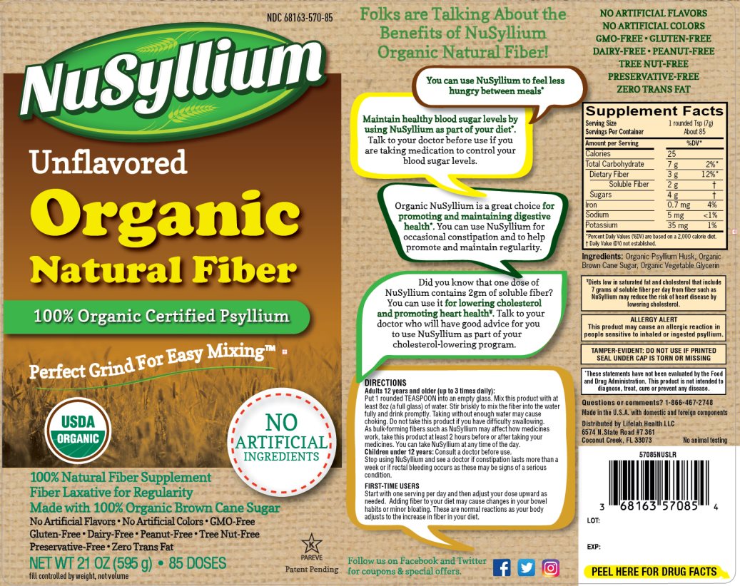 Nusyllium Unflavored Organic Natural Fiber
