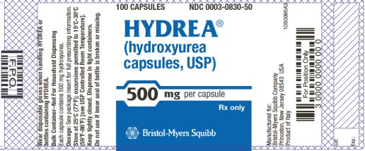 Hydrea 500 mg per capsule