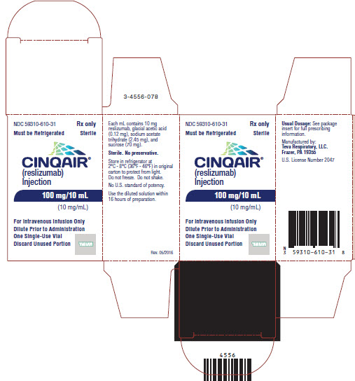 CINQAIR Trade Carton - NDC: <a href=/NDC/59310-610-31>59310-610-31</a>