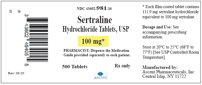 Sertraline HCl Tablets-100 mg