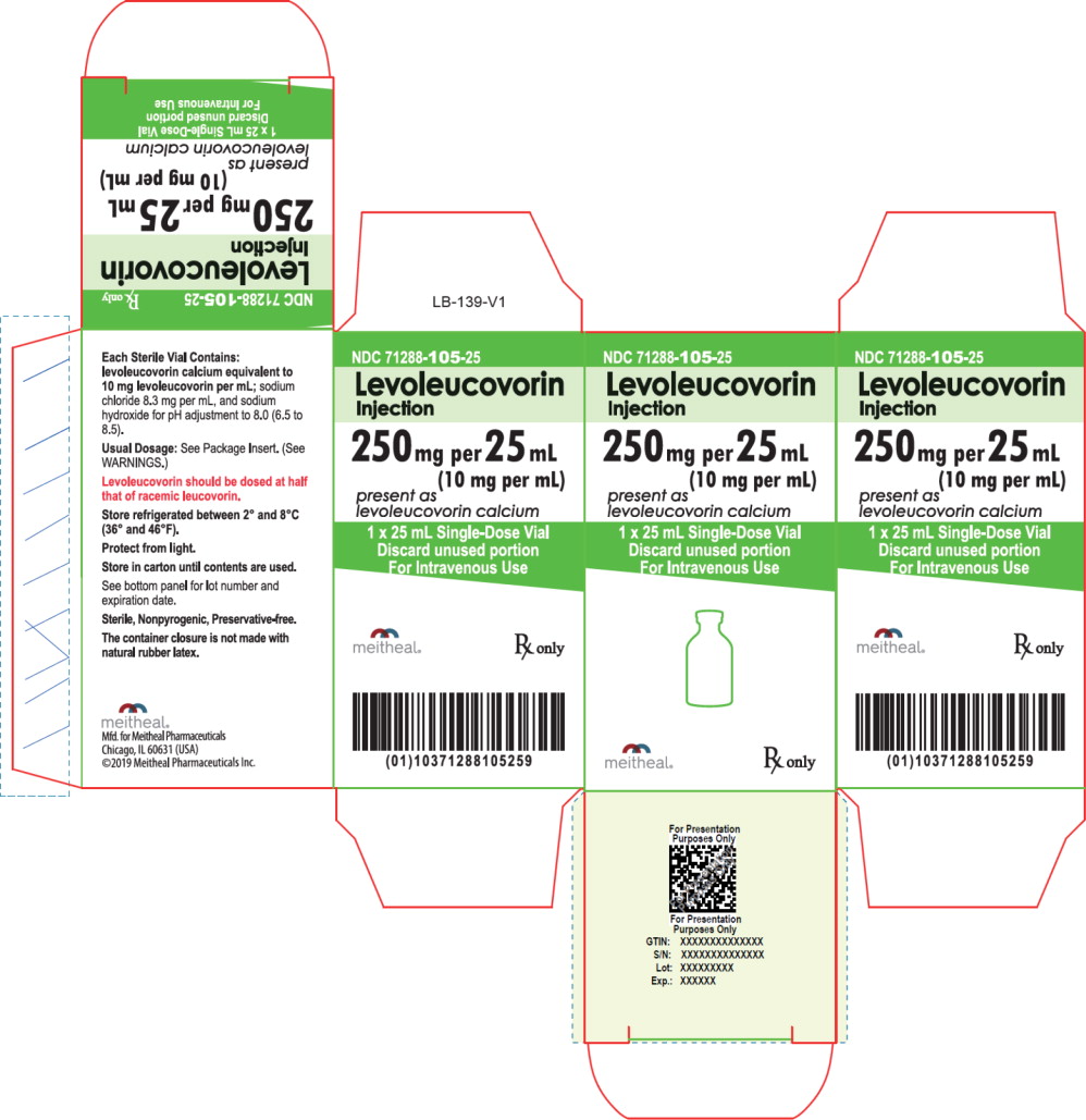 Principal Display Panel – Levoleucovorin Injection, USP 250 mg per 25 mL Carton
