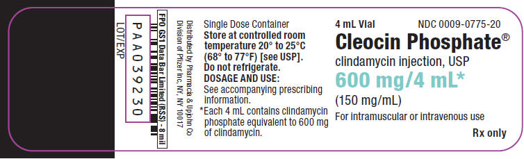 PRINCIPAL DISPLAY PANEL - 600 mg/4 mL Vial Label