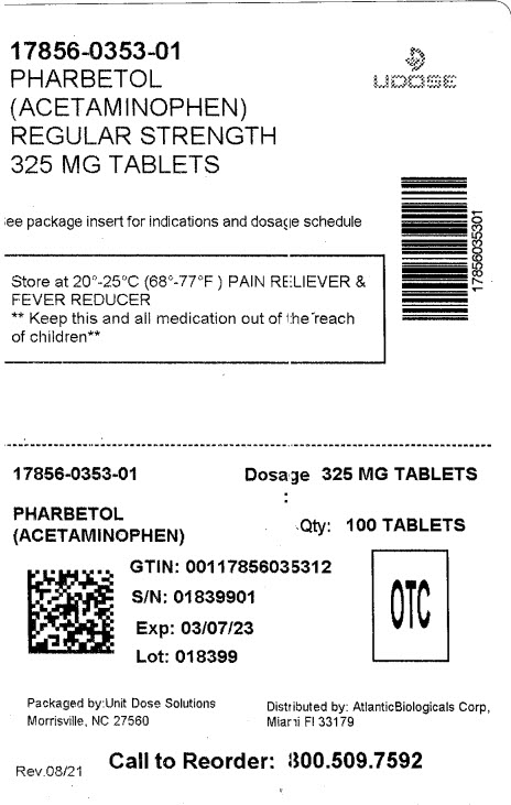 Pharbetol 325 mg Label