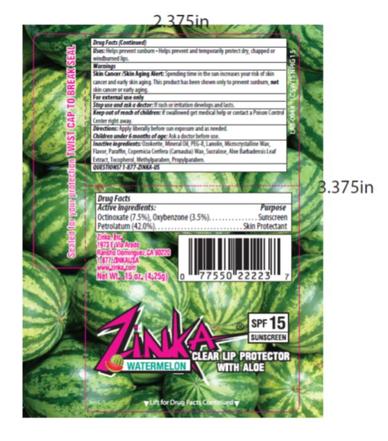 Zinka Watermelon SPF 15 Lip Balm