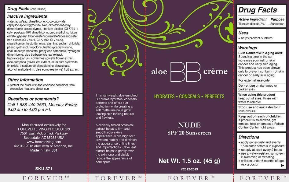 label for bb creme nude box