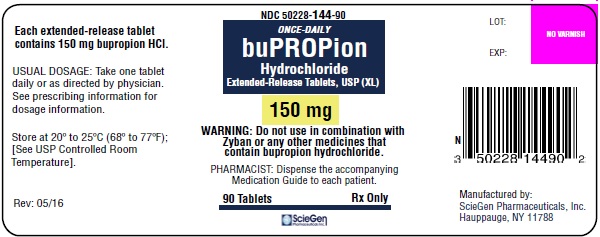 Bupropion HCl Tabs 150mg-90s