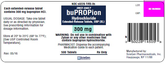 Bupropion HCl Tabs 300mg-500s