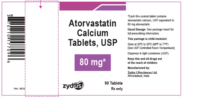 Atorvastatin Calcium Tablets, 80 mg