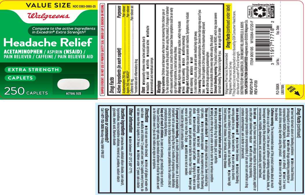 Acetaminophen 250 mg, Aspirin 250 mg (NSAID)* Caffeine 65 mg, *nonsteroidal anti-inflammatory drug