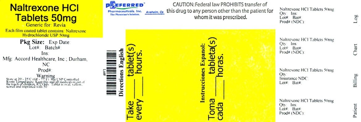 Naltrexone HCl Tablets 50mg