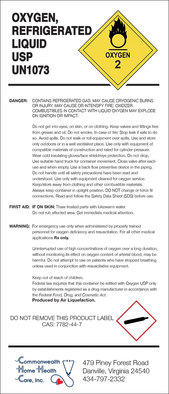 Liquid Oxygen Label