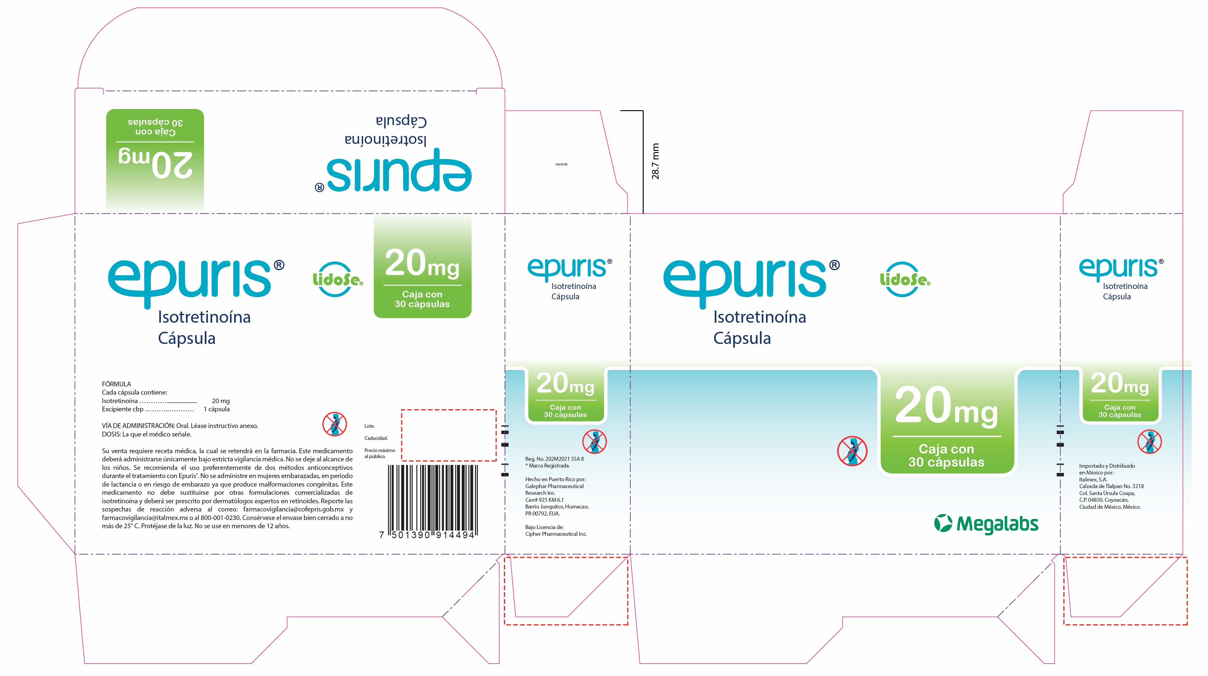 Epuris Mexico 20 mg