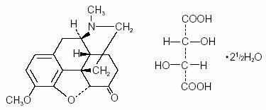 Hydrocodone Bitartrate Structural Formula