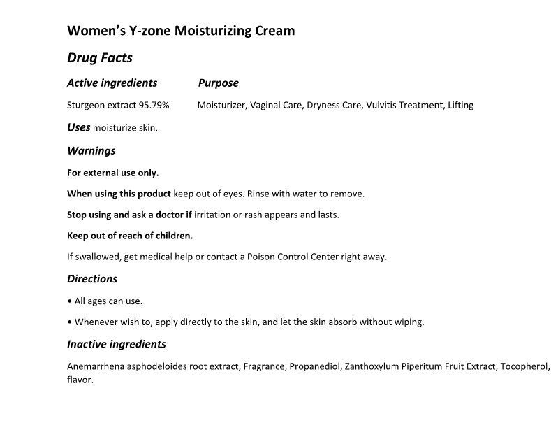 Women’s Y-zone Moisturizing Cream