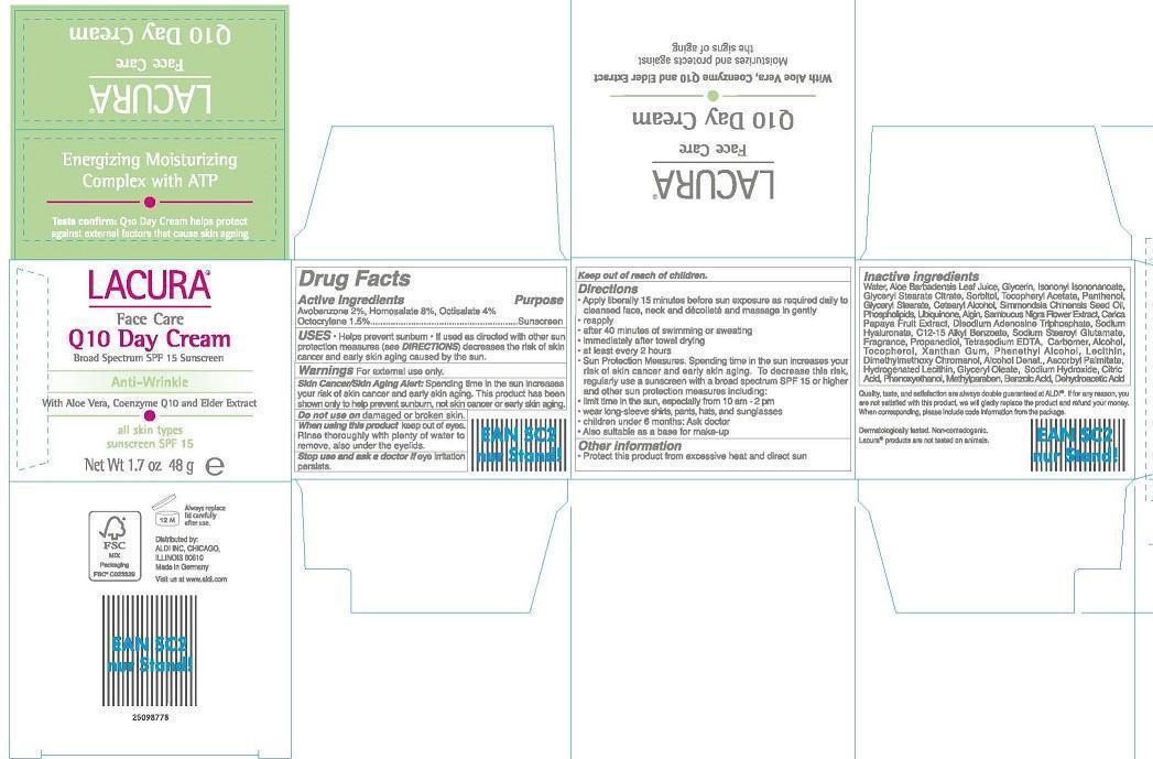 LACURA FACE CARE Q10 DAY SPF15 avobenzone, homosalate, octisalate