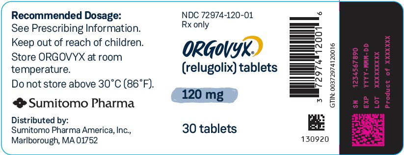 PRINCIPAL DISPLAY PANEL - 120 mg Tablet Bottle Label
