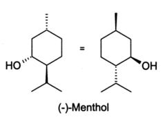 Menthol chair conformation